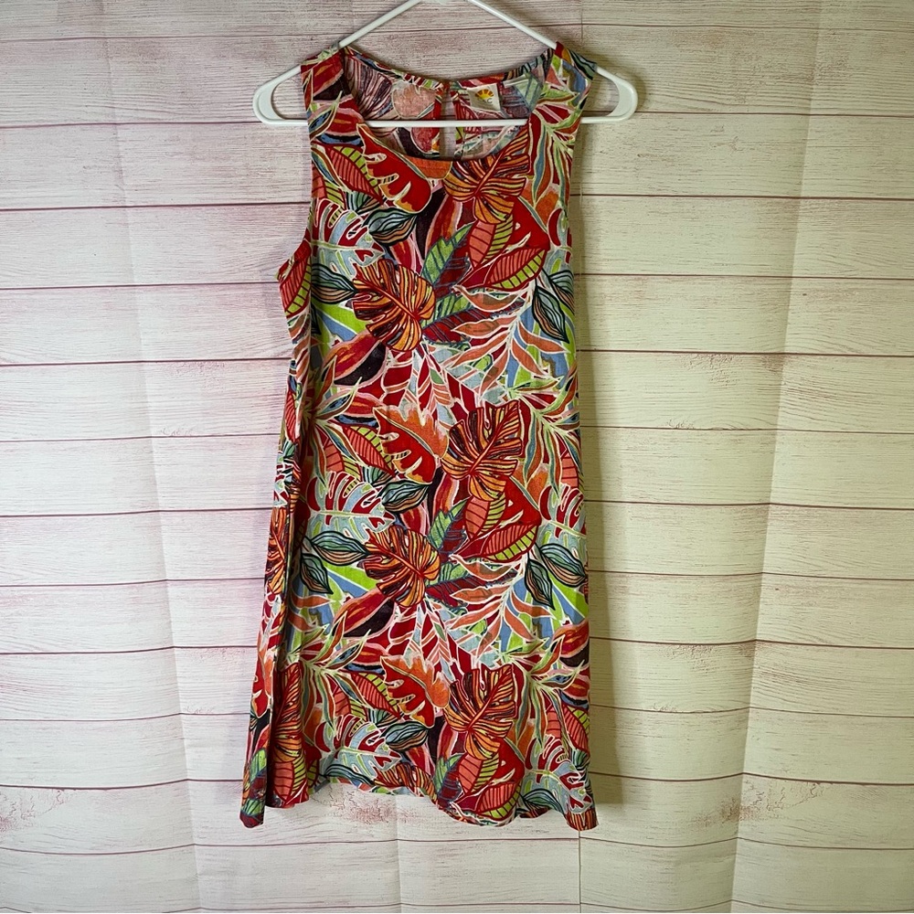 C&C California 100% Linen Sleeveless Pocket Dress Size Small